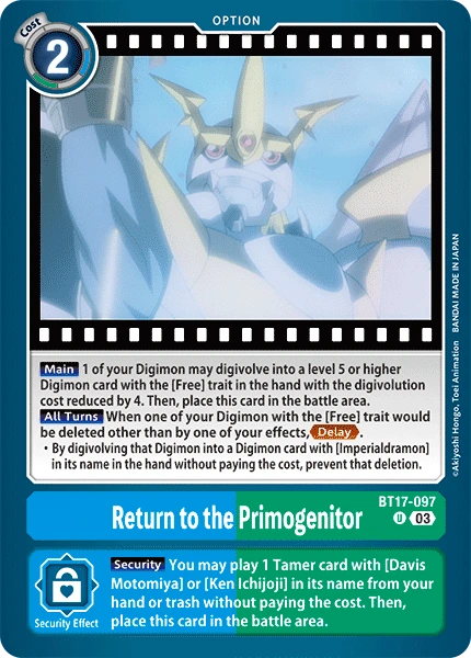 Return to the Primogenitor